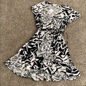 SOLD... A New Day Black & White Wrap Dress XS